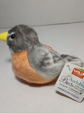 Audubon Birds American Robin Bird Collectible Plush Wild Republic New WORKS